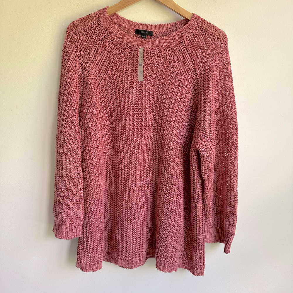 J Crew linen beach crewneck
